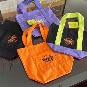 Trader Joe's Vibrant mini Tote Bag Collection NWT